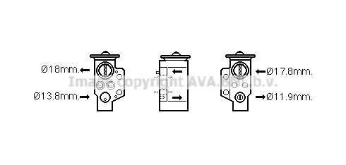 AVA QUALITY COOLING Paisuntaventtiili, ilmastointilaite AI1351